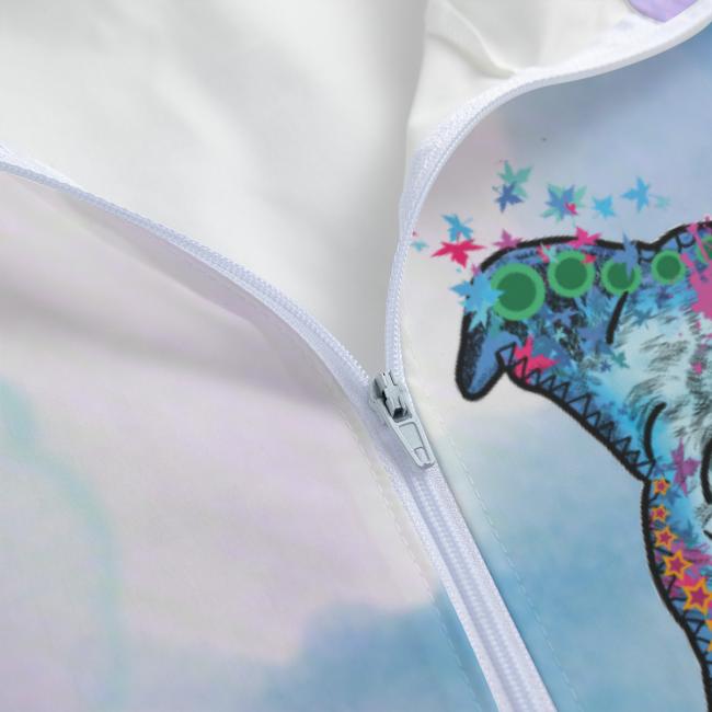 Preview: Leichte Regenjacke JayJay – Popart Hundemotiv, 100 % Polyester, Unisex, Staffordshire, AmStaff, Staff, Pitbull, Pit, SOKA, Listenhund